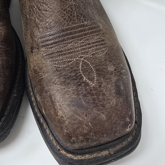 Ariat men 10EE workhog steel wide square toe boots slip oil resistant leather - Picture 5 of 11